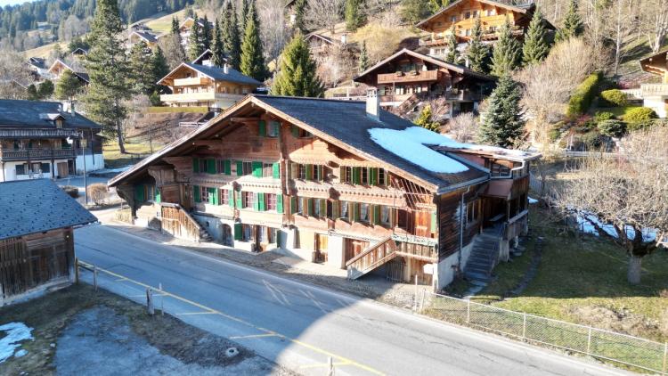 Demi-chalet à rénover avec grande grange