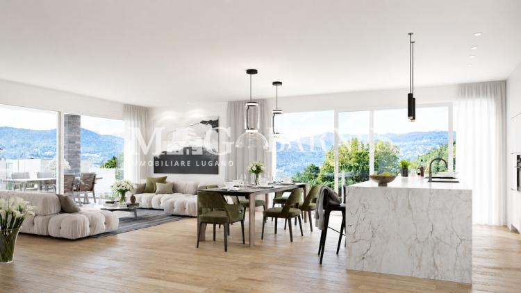 Collina d'Oro : penthouse de 4,5 pièces avec terrasse dans une nouvelle résidence