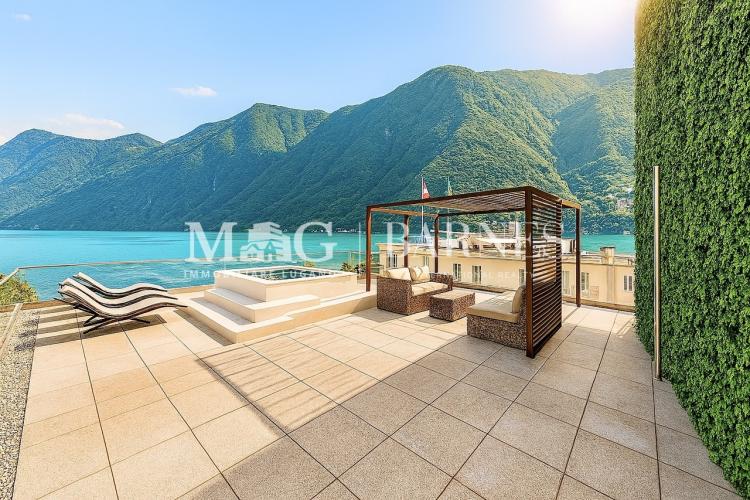 Lugano Centro : Nouveau 3.5 chambres avec terrasse, espace spa et vue