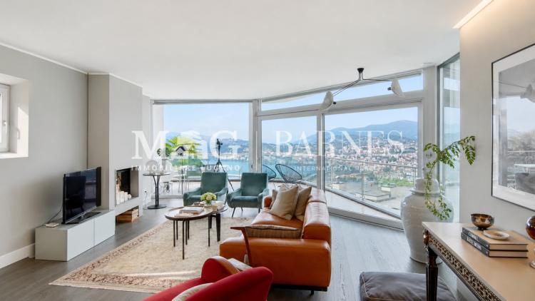 Lugano, Castagnola : Villa moderne avec piscine et vue sur le lac