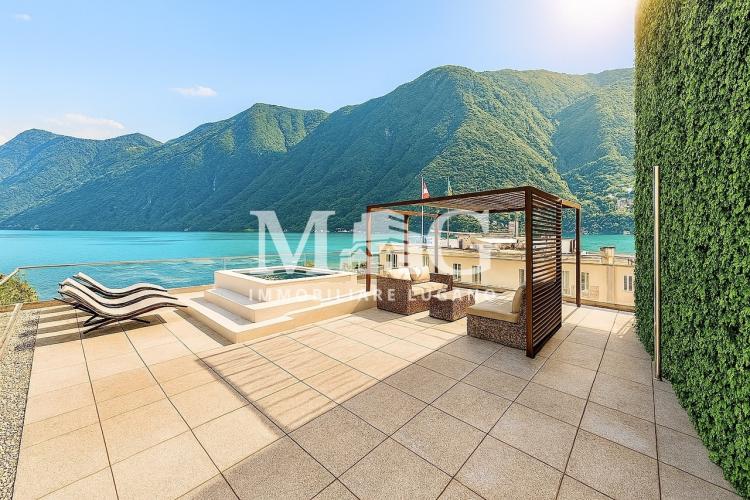 Lugano Centro : Nouveau 3.5 chambres avec terrasse, espace spa et vue