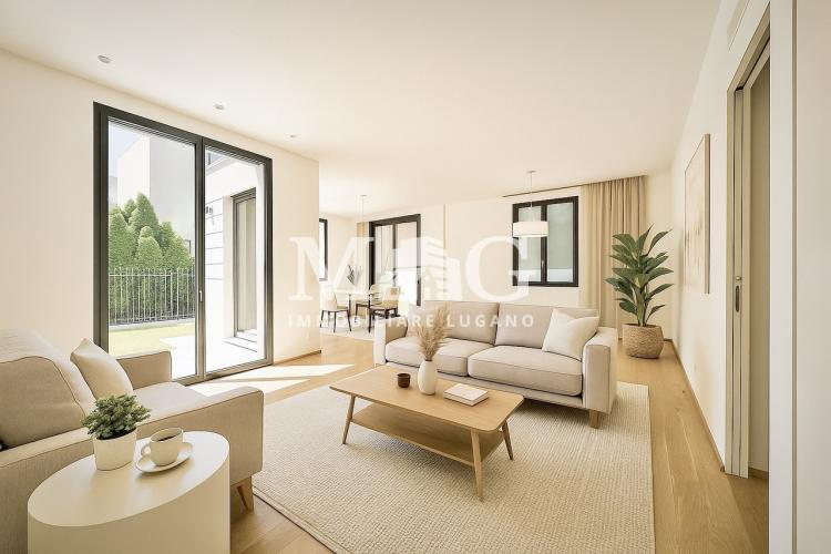 Lugano Centro: Appartement de 4,5 pièces avec jardin près du lac