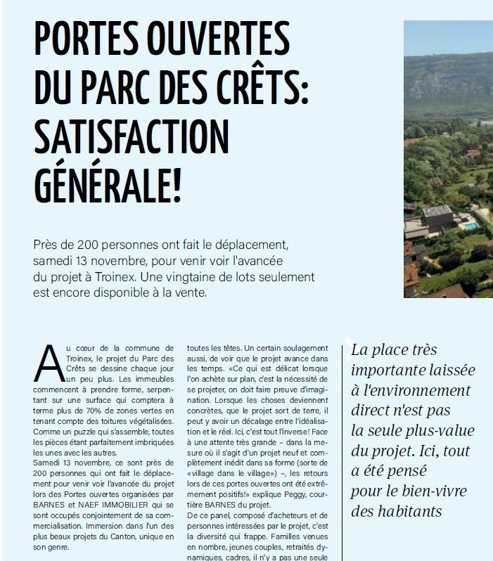 Tout Immobilier - Parc des Crêts