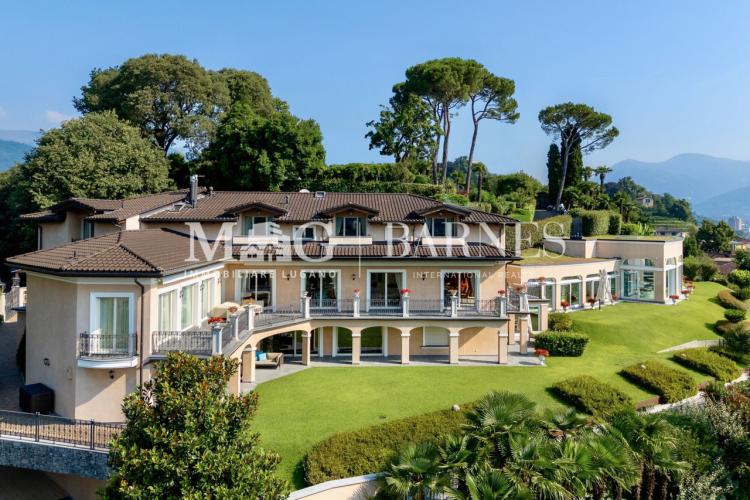 Lugano : Villa de luxe avec vue sur le lac et poolhouse, 18 chambres