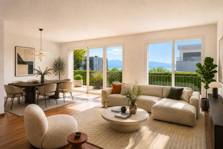 Appartement familial de 5.5 pièces avec vue sur le lac