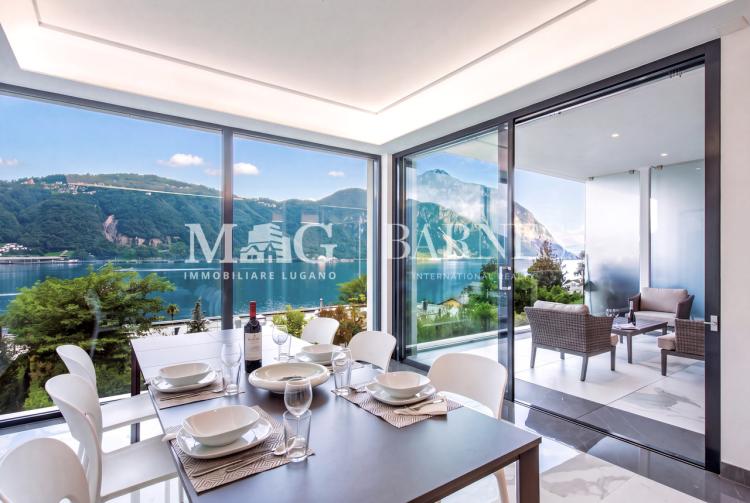 Bissone : appartement de 3,5 pièces avec vue sur le lac et terrasse