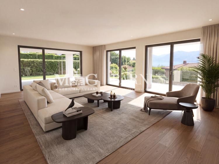 Gentilino, Collina d'Oro: Nouvel appartement 5,5 pièces avec jardin