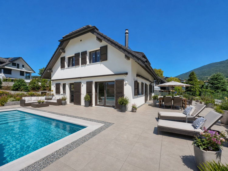 Neuf ! Villa individuelle avec piscine et magnifique vue sur le lac 