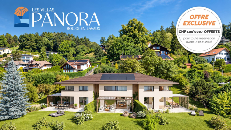 Trois villas de standing sur plans avec vue sur le lac 
Villa A 