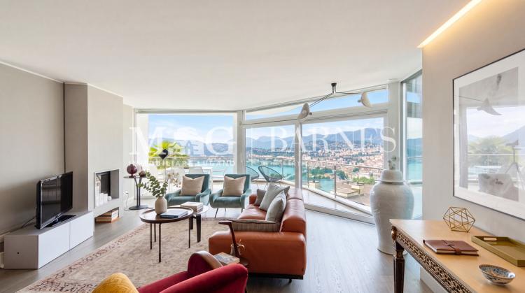 Lugano, Castagnola : Villa moderne avec piscine et vue sur le lac