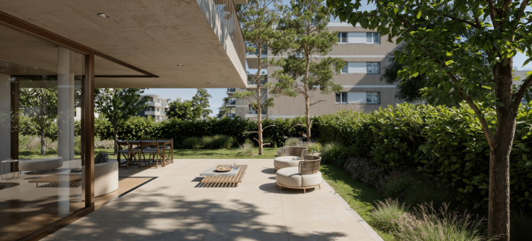LOT 1 : Appartement neuf de 3,5 p avec un jardin de 116 m²