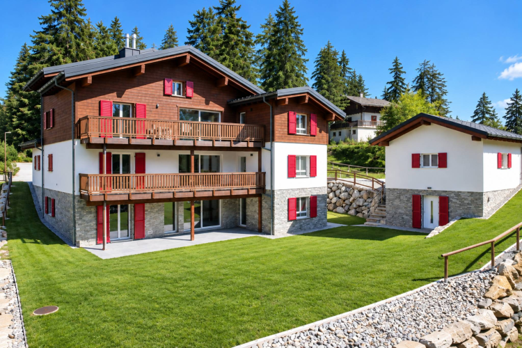 CHALET DE 15,5 PIÈCES
COMPOSÉ DE TROIS APPARTEMENTS INDÉPENDANTS