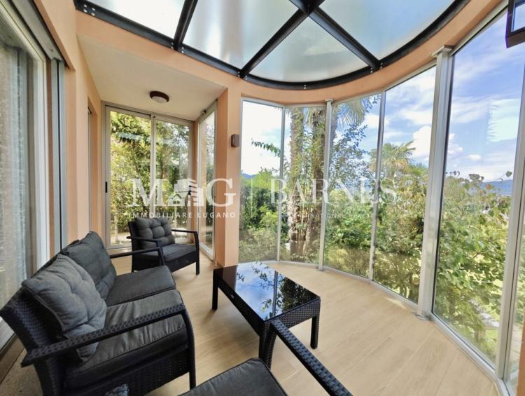 Montagnola, Collina d'Oro: Villa avec piscine et vue sur le lac