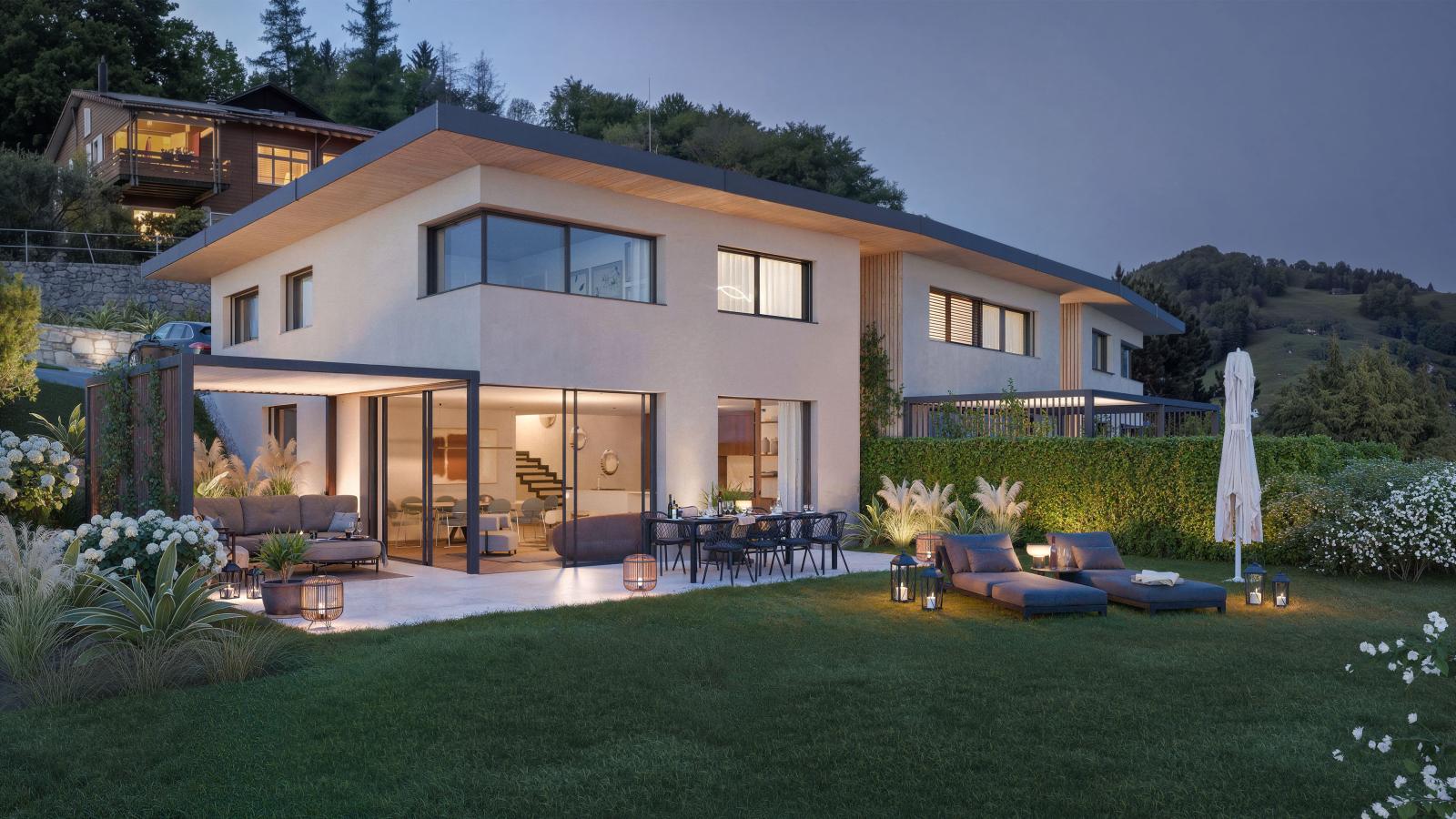 VILLAS PANORA | 3 villas avec vue sur le lac et les Alpes 