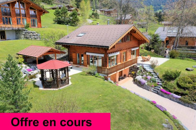 Chalet de 4,5 pièces avec belle vue sur les Dents du Midi