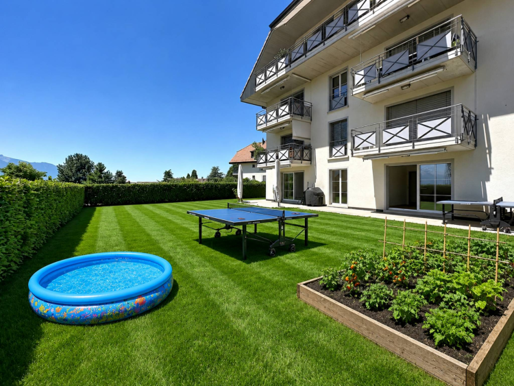 Spacieux appartement de 5.5 pièces avec terrasse et grand jardin