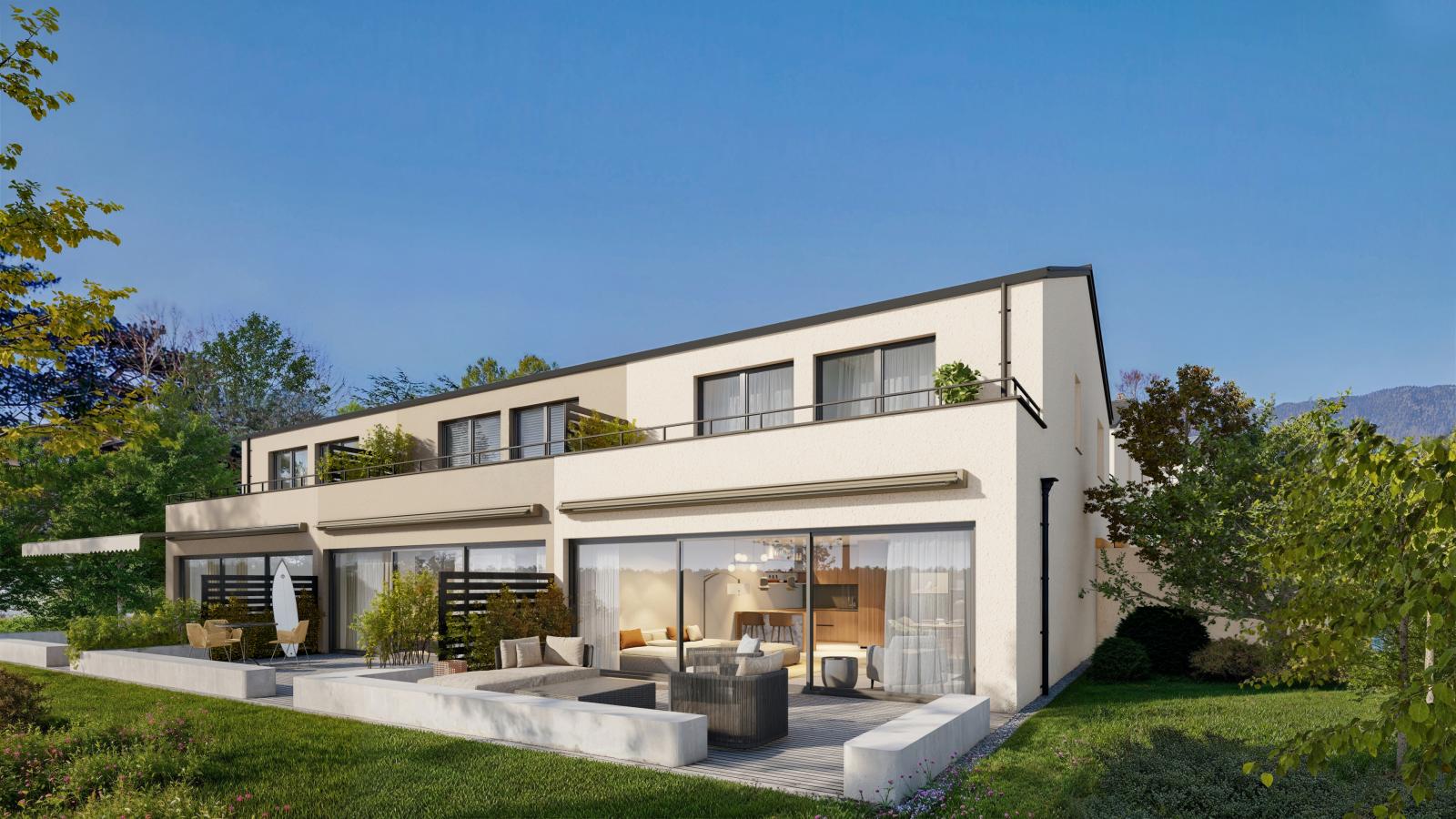 9 villas neuves au bord du lac, et à deux pas de tout !
