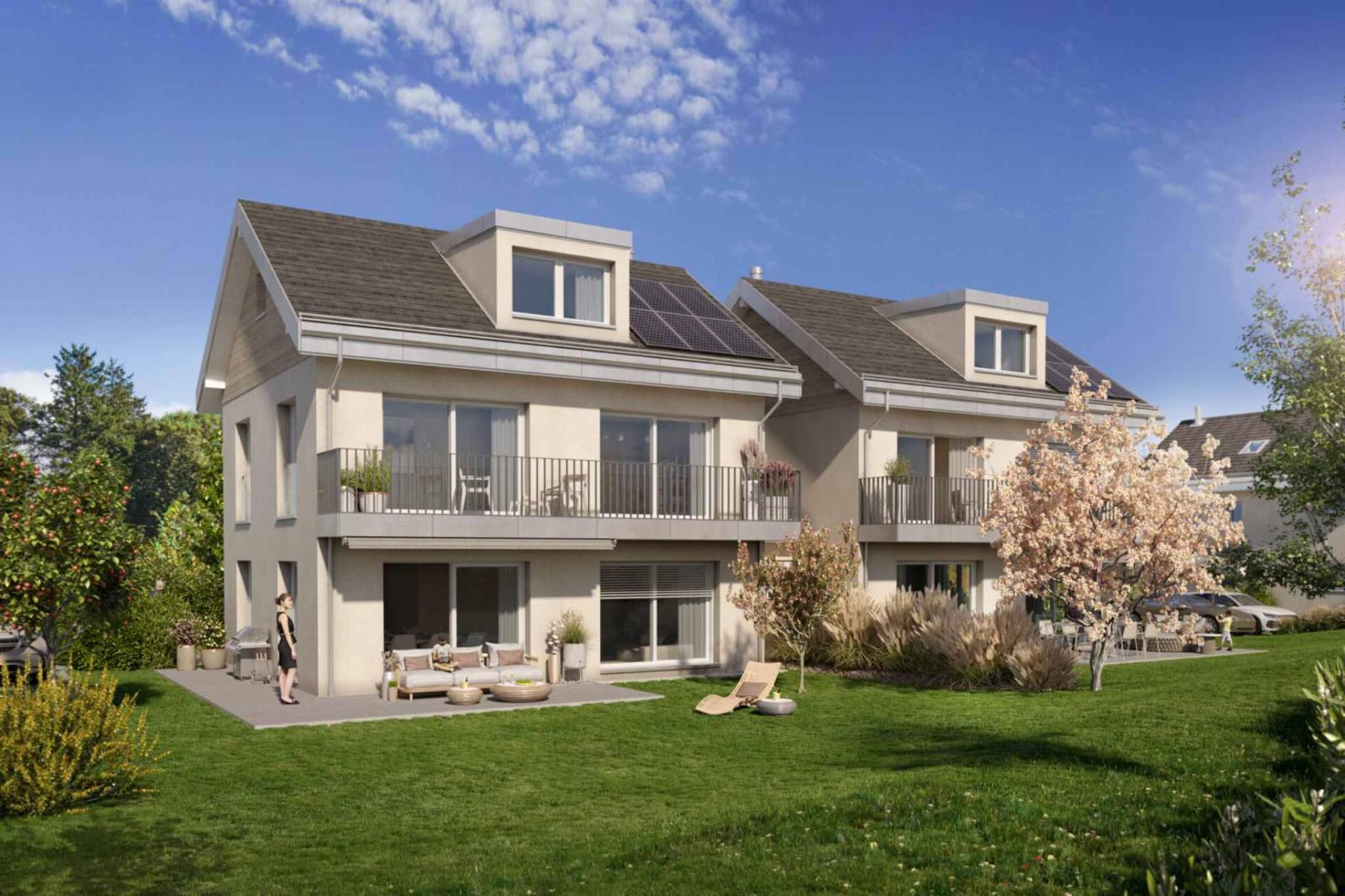 VILLA A – Semi-detached villa with garden in the centre of Savigny