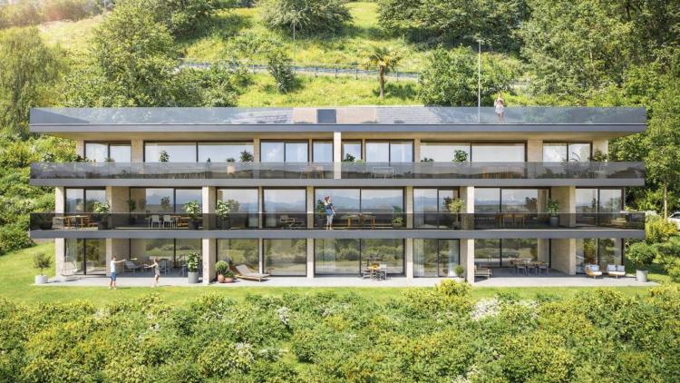 Lugano, Pregassona : Nouveau penthouse de 4,5 pièces avec grande terrasse