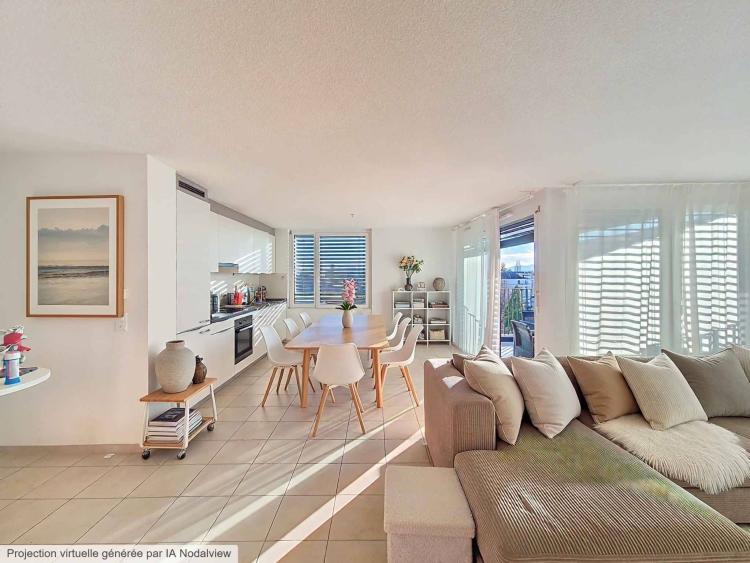 Spacieux attique de 3,5 pièces au centre ville